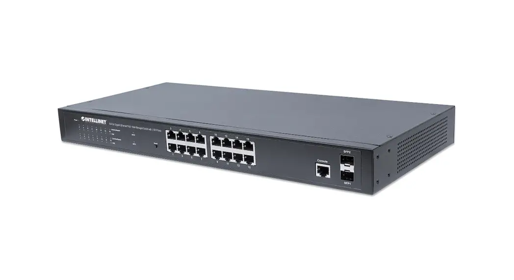 16-Port Gigabit Ethernet PoE  Web-Managed Switch with 2 SFP Ports