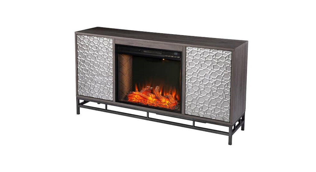 HD053752 Berramy 54.25 in. Smart Electric Fireplace in Gray