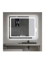 ES-DIYMedium Rectangular Frameless Anti Fog Wall Bathroom Vanity Mirror