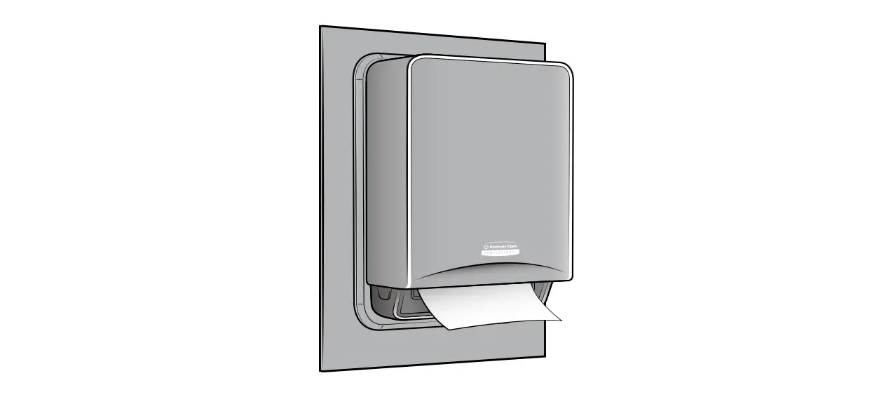 Kimberly-Clark ICON Automatic Roll Towel Recessed Dispenser Housing