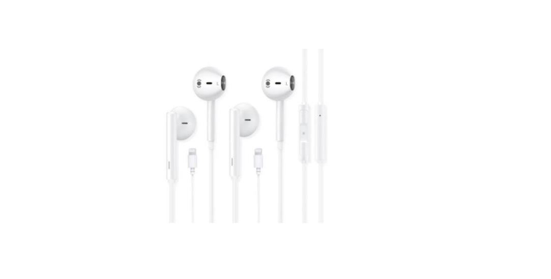 3.5mm Wired Headphones Noise Isolating Earphones Volume Control and Built-in Microphone
