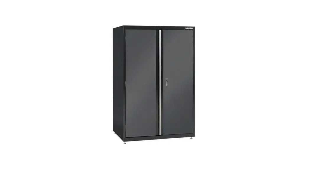 Black and Gray Welded Steel Floor Cabinet 46 in. W x 72 in. H x 24 in. D