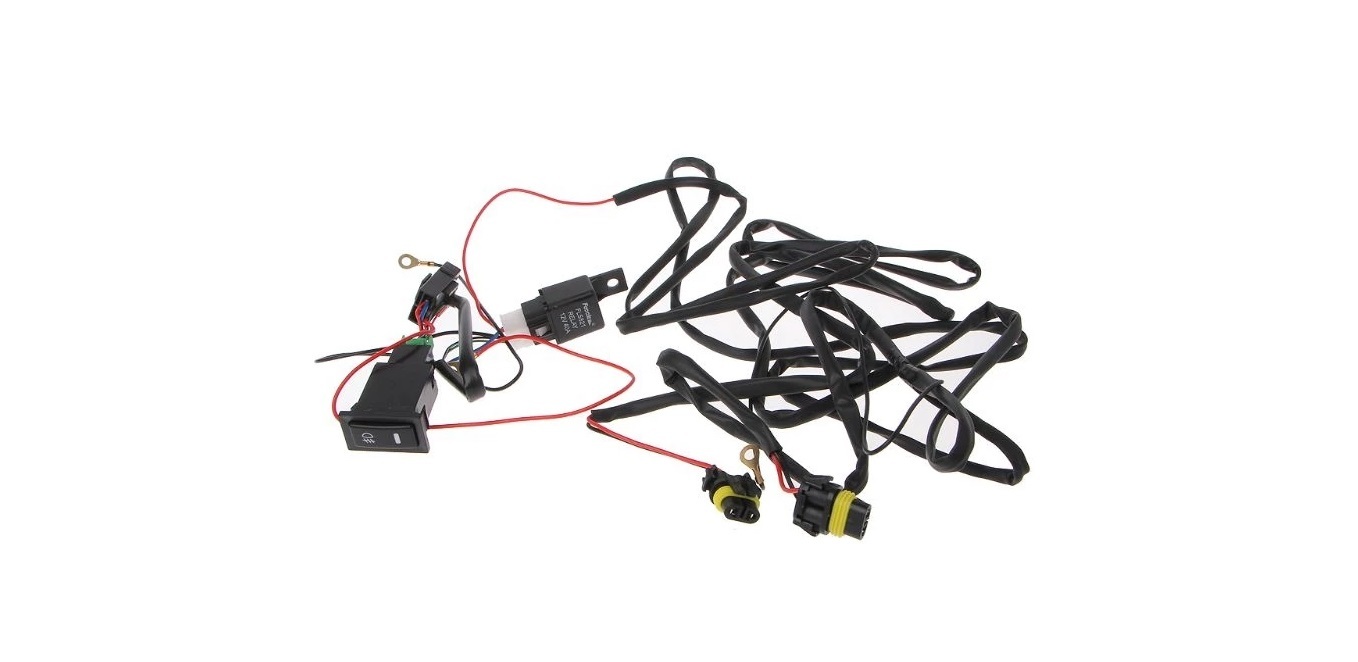 2-LIGHT 40A Relay 160W Wire Harness