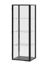 IKEABLÅLIDEN Glass Door Cabinet Black 35x32x151 Cm