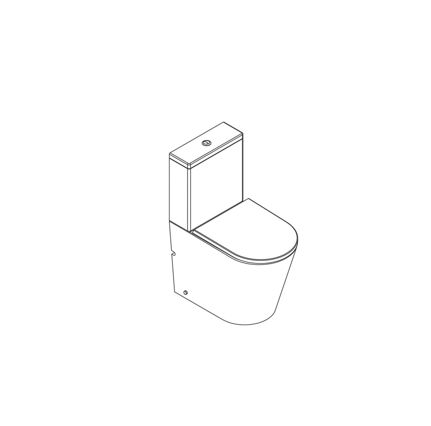 RE031RREXVPSN Floor-Mounted Rimless Monobloc Toilet Bowl