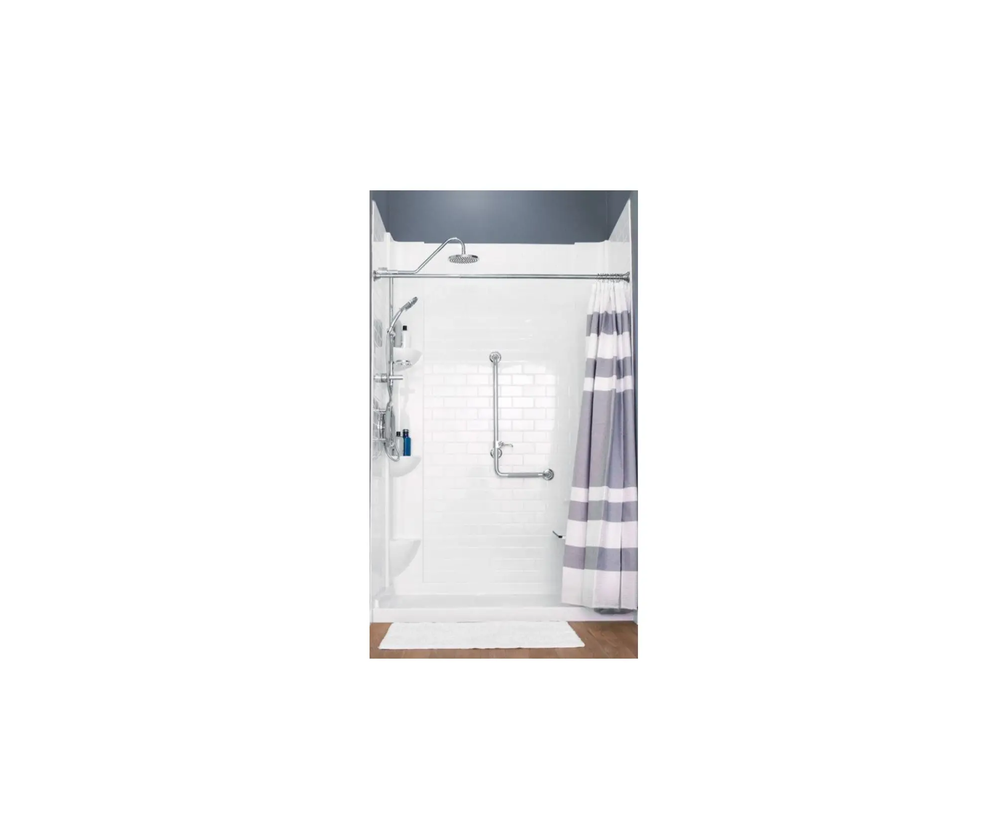 I80MR SAT Walk-In Shower Curtain
