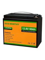 ECO-WORTHYECO-WORTHY 12V8ah LiFePO4 12V 50Ah Lithium Iron Phosphate Battery