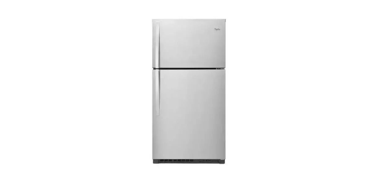 Top-Mount Refrigerator Monochromatic Stainless Steel
