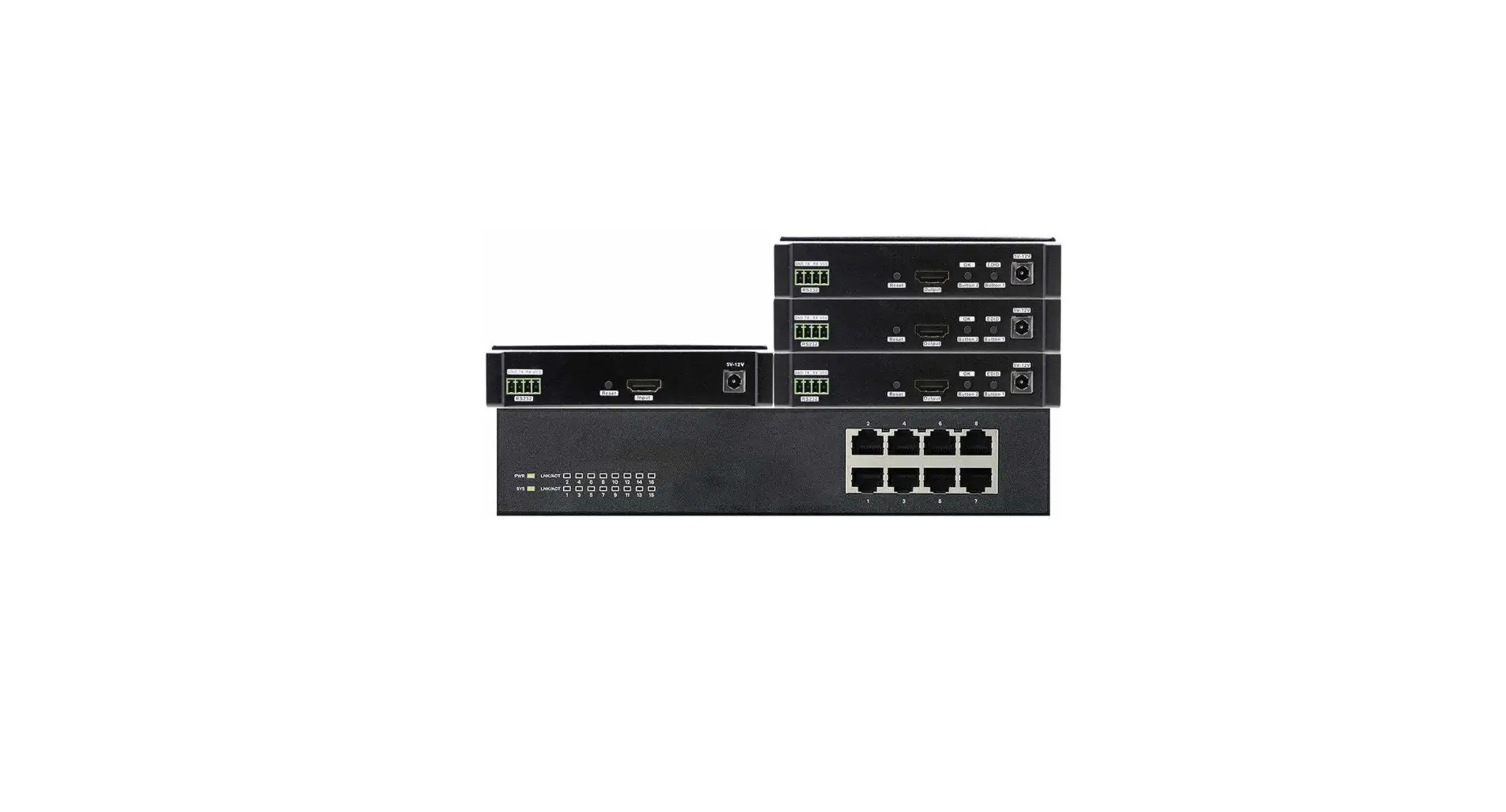 4K PoE HDMI Over IP Splitter