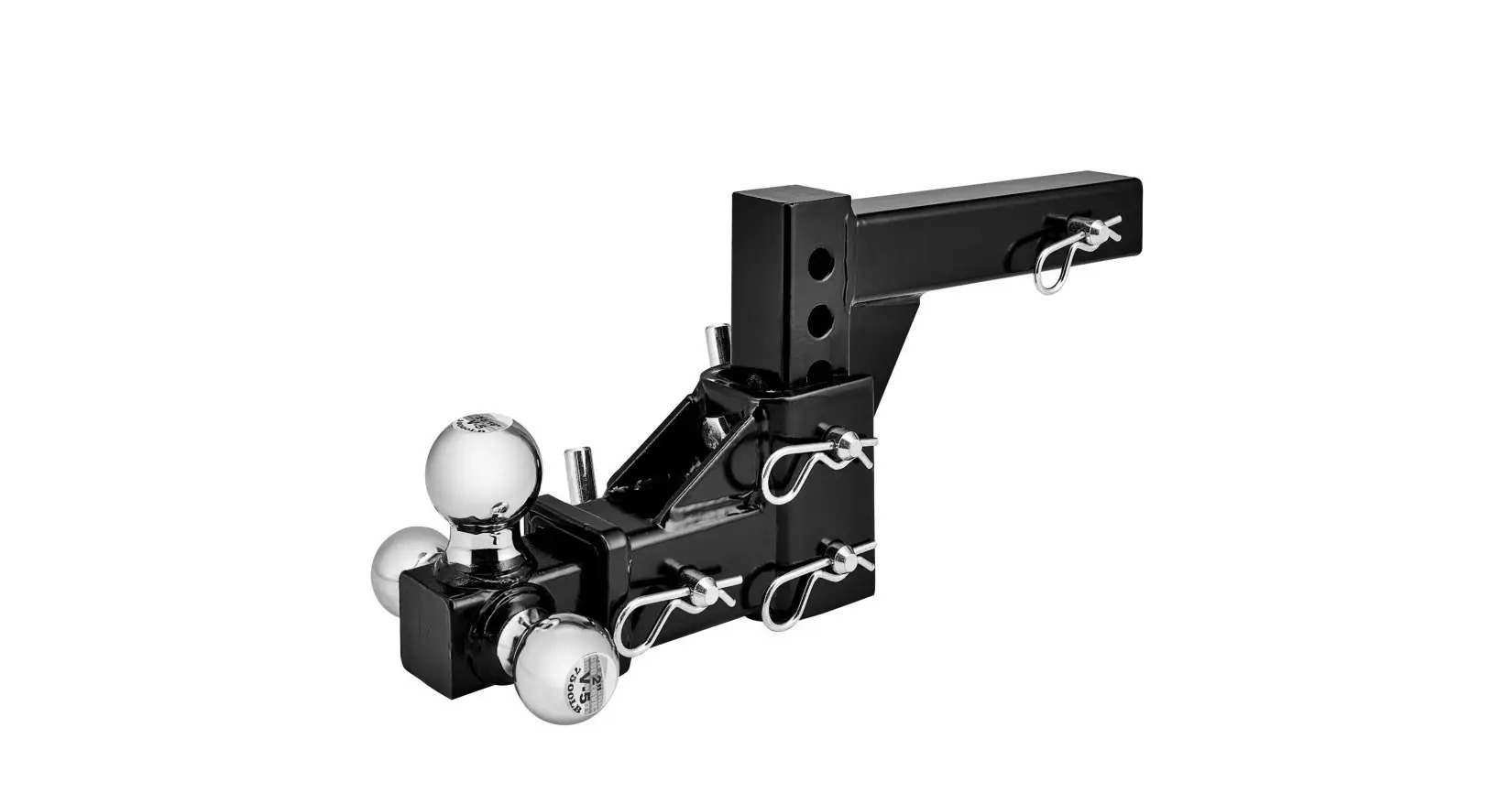 HAUL-MASTER 58790 Triple-Ball Adjustable 6 Inch Drop 4 Inch Rise Hitch