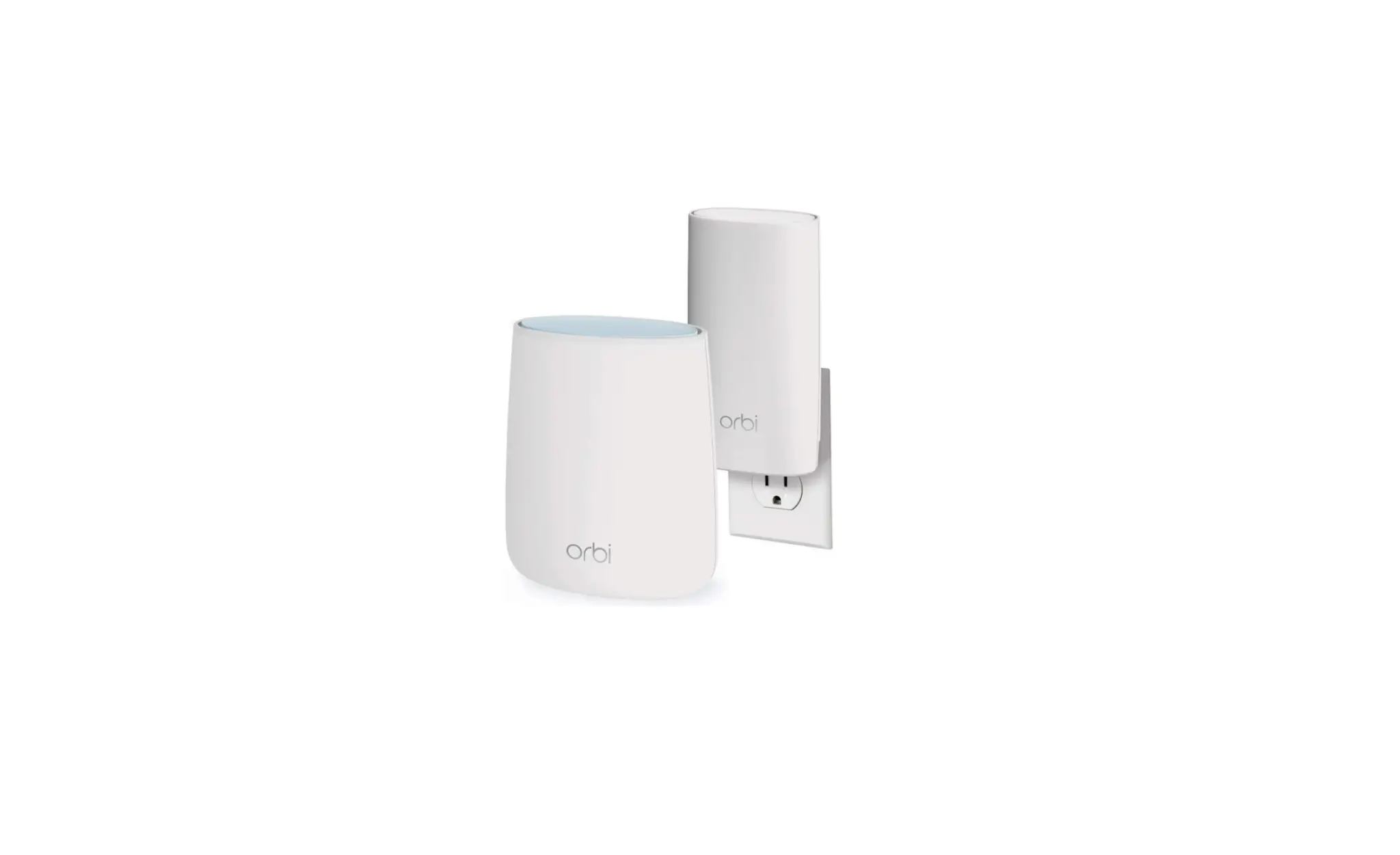 Orbi Compact Wall-Plug Whole Home Mesh WiFi System - WiFi router and wall-plug satellite extender