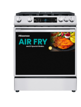 HisenseHFG3601CPS 30-in 6 Burners Self-Cleaning Air Fry Convection Oven Slide-in Natural Gas Range