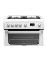 HotpointHUG61P GAS COOKER WHT