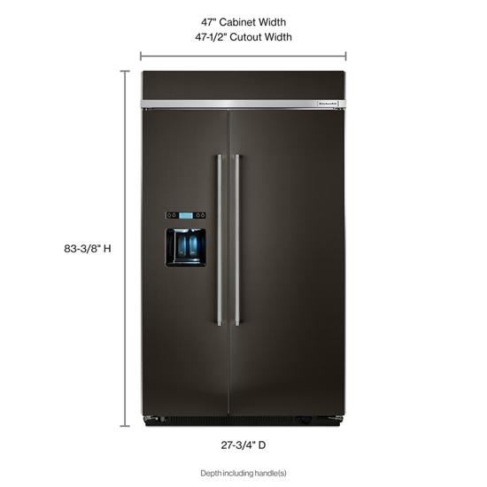 29.5 cu. ft 48-Inch Width Built-In Side by Side Refrigerator