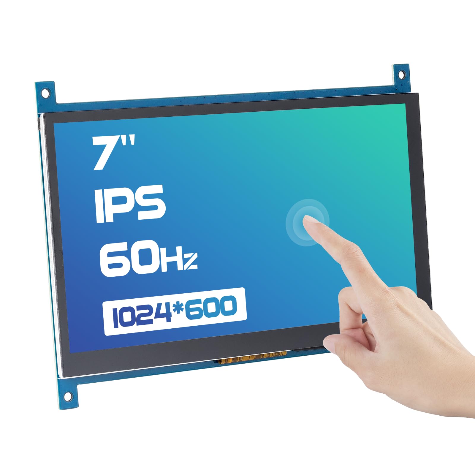 Raspberry Pi 4 Display Touchscreen 7 Inch HDMI 1024×600 USB IPS LCD Screen Display Monitor for Raspberry Pi 4 3 Model B, 2 Model B, and 1 Model B , Windows Capacitive Touch Screen