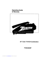 Zenith TVSC2040F Operating Manual & Warranty