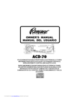 Audiovox ACD-70 Owner's manual