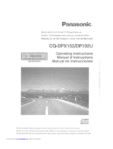 Panasonic CQDPX152U Operating instructions