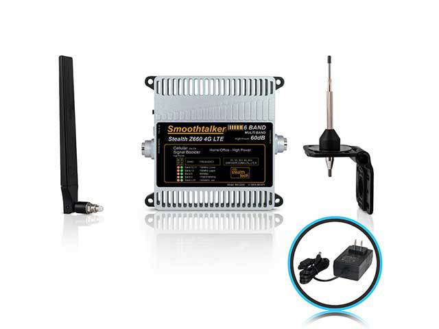 Stealth Z6 60dB 4G/LTE High Power 6-Band Cellular Signal Booster Kit