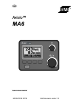 ESAB Control panel MA6 Manual de usuario