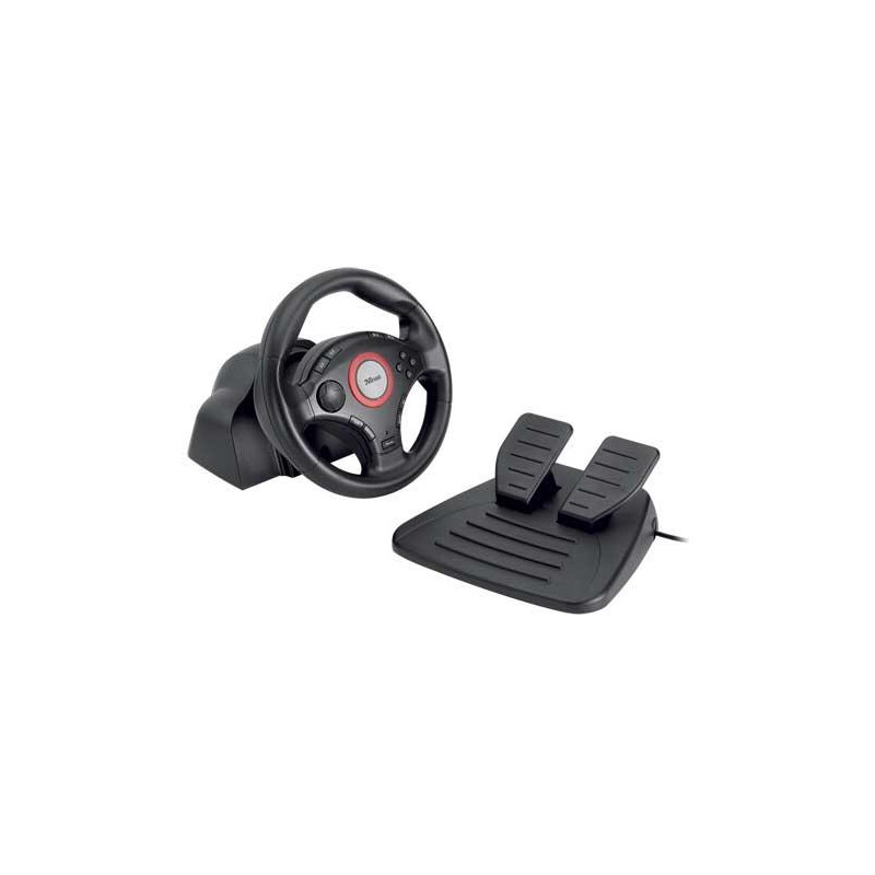 compact vibration feedback steering wheel pc ps2 ps3 gm 3200