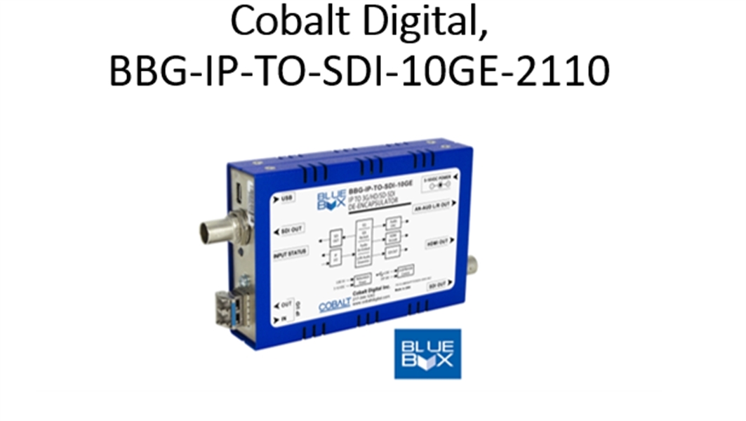 BBG-IP-TO-SDI-10GE-2110 SMPTE ST 2110 To 3G/HD/SD-SDI De-Encapsulator