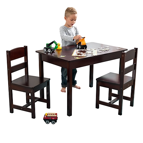 Rectangle Table & 2 Chair Set- Espresso