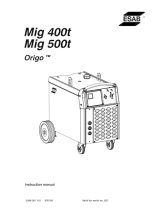 ESAB Mig 400t Manual de usuario