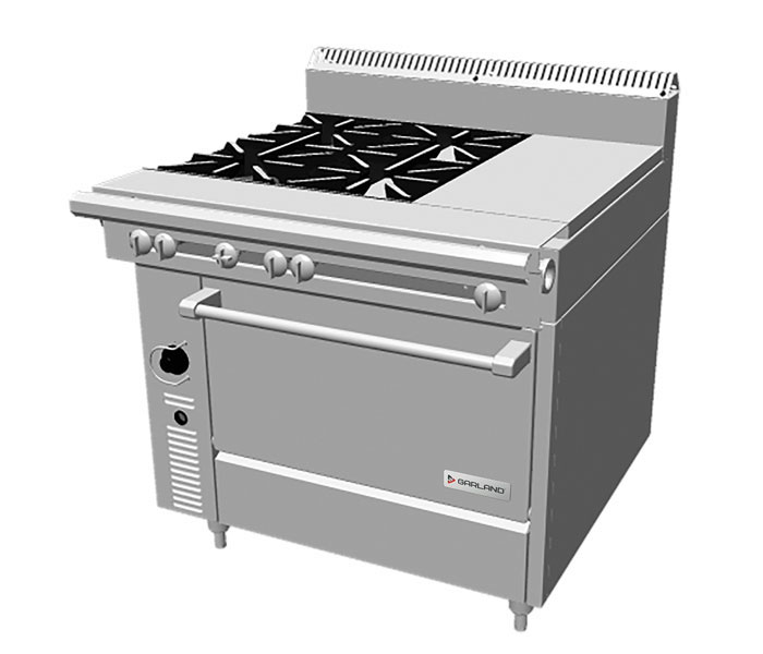 US Range Cuisine Series Heavy Duty Open Burner Top Range