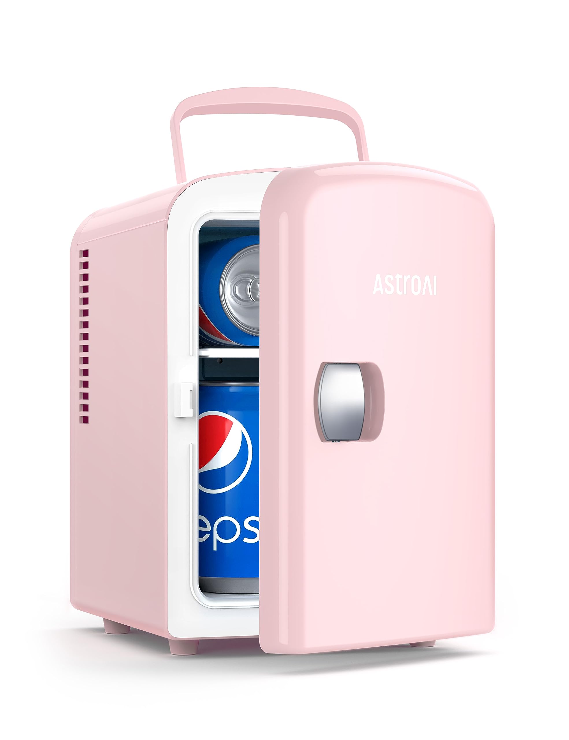 Mini Fridge 4 Liter/6 Can AC/DC Portable Thermoelectric Cooler and Warmer for Skincare, Breast Milk, Foods, Medications, Home and Travel (White)