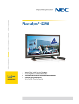 NEC PlasmaSync® 50XM6 Owner's manual